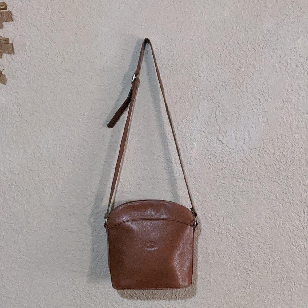 Longchamp Paris Brown Leather Crossbody